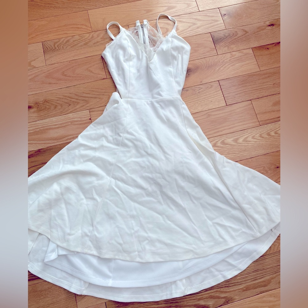 White Dress with Lace Back